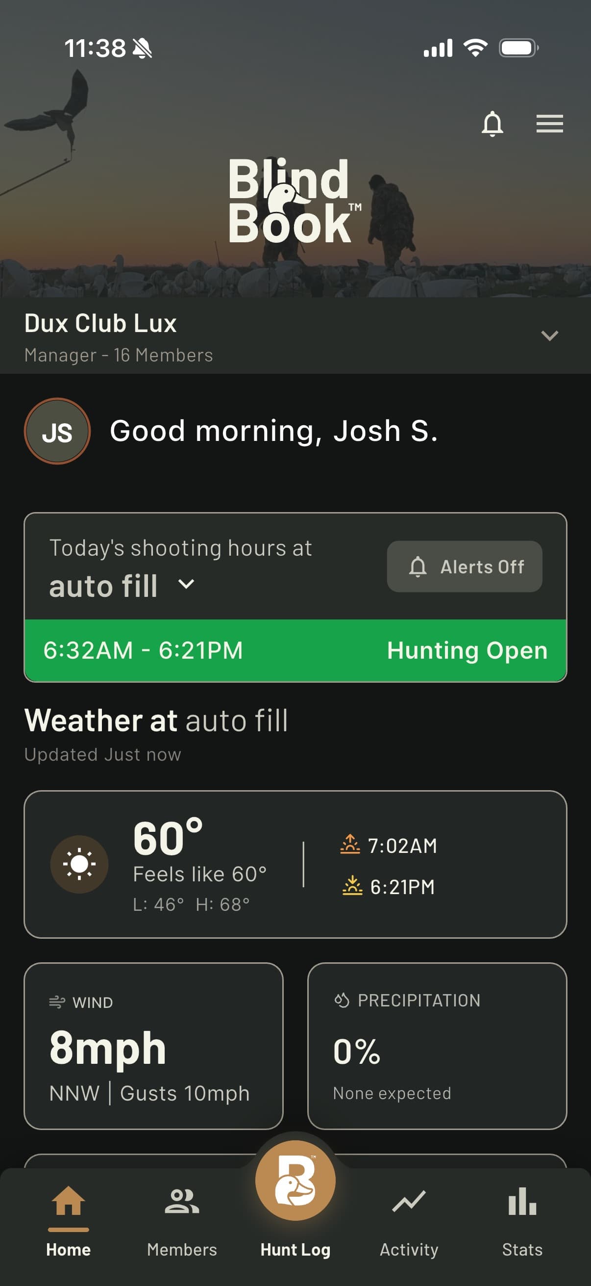 Hunt Calendar & Scheduling screenshot