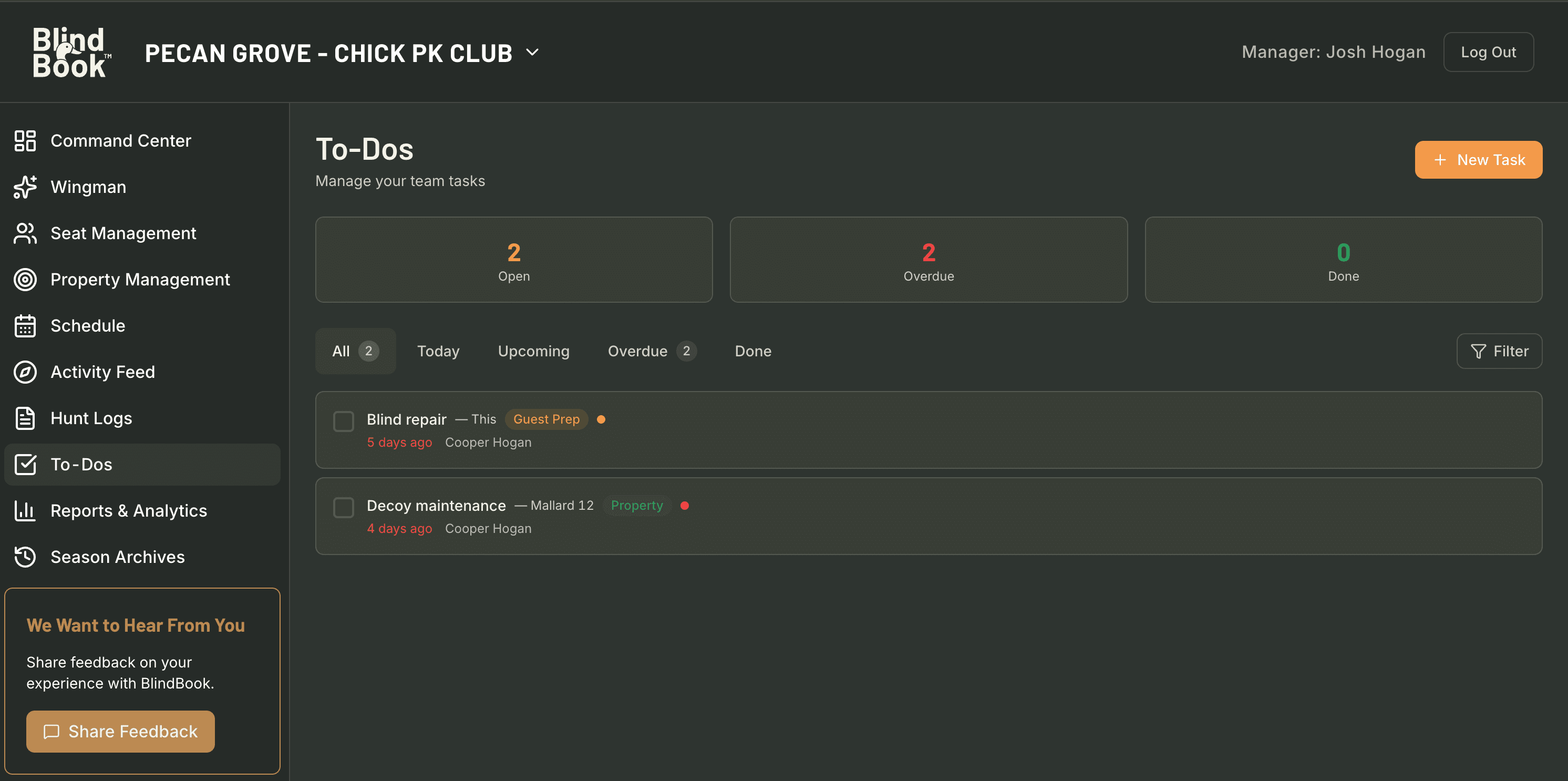 Broadcast To-Dos & Operational Alerts screenshot