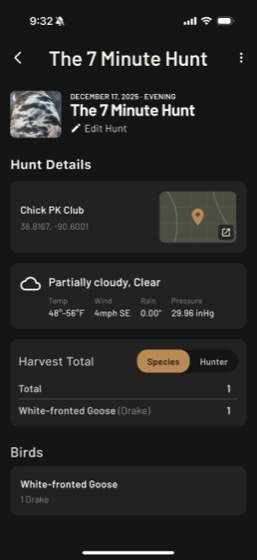 BlindBook Pro — hunt journal